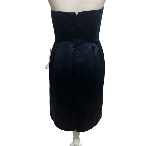 J. CREW 100% Silk Strapless Cocktail Sheath Mini Dress Blue. Size 6… - Picture 5 of 14
